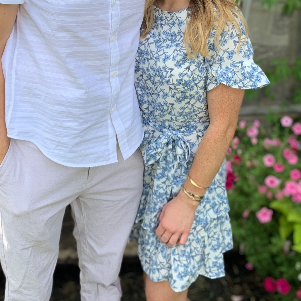 Banana Republic Blue Floral Dress